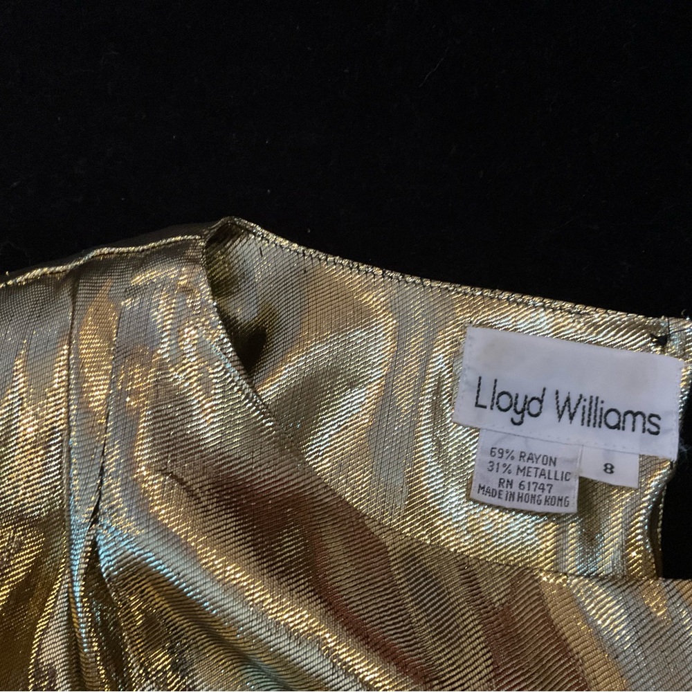 Vintage Gold Metallic Mylar Evening Blouse - Picture 4 of 10